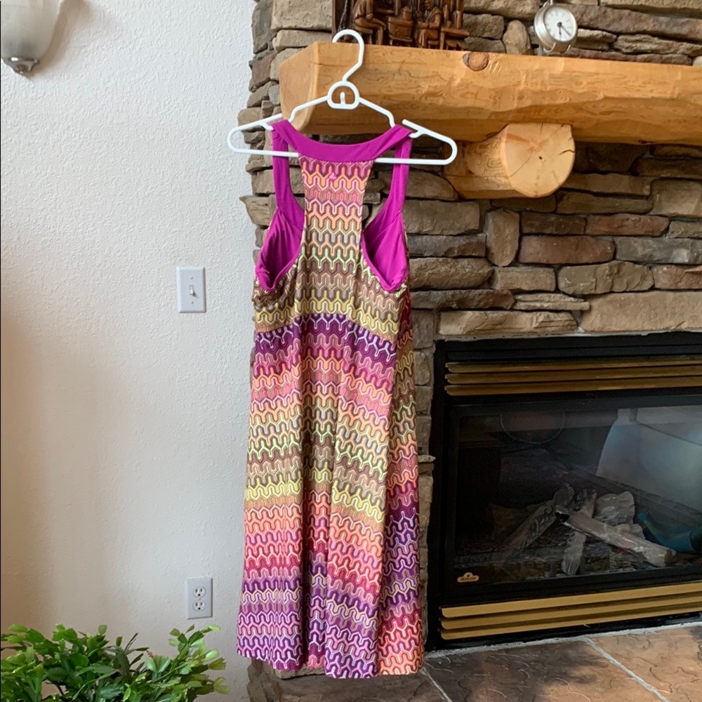 Prana Multicolor Wave Pattern Midi Dress - Picture 3 of 3